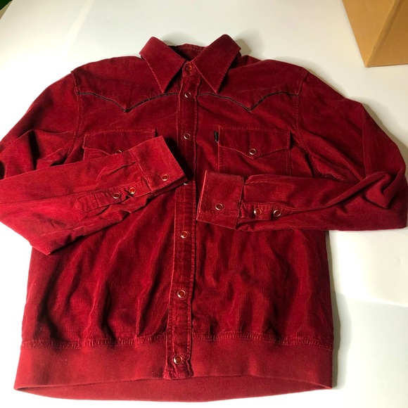 Moschino Other - Moschino Jeans Maroon Western Cord Shirt Buttons
